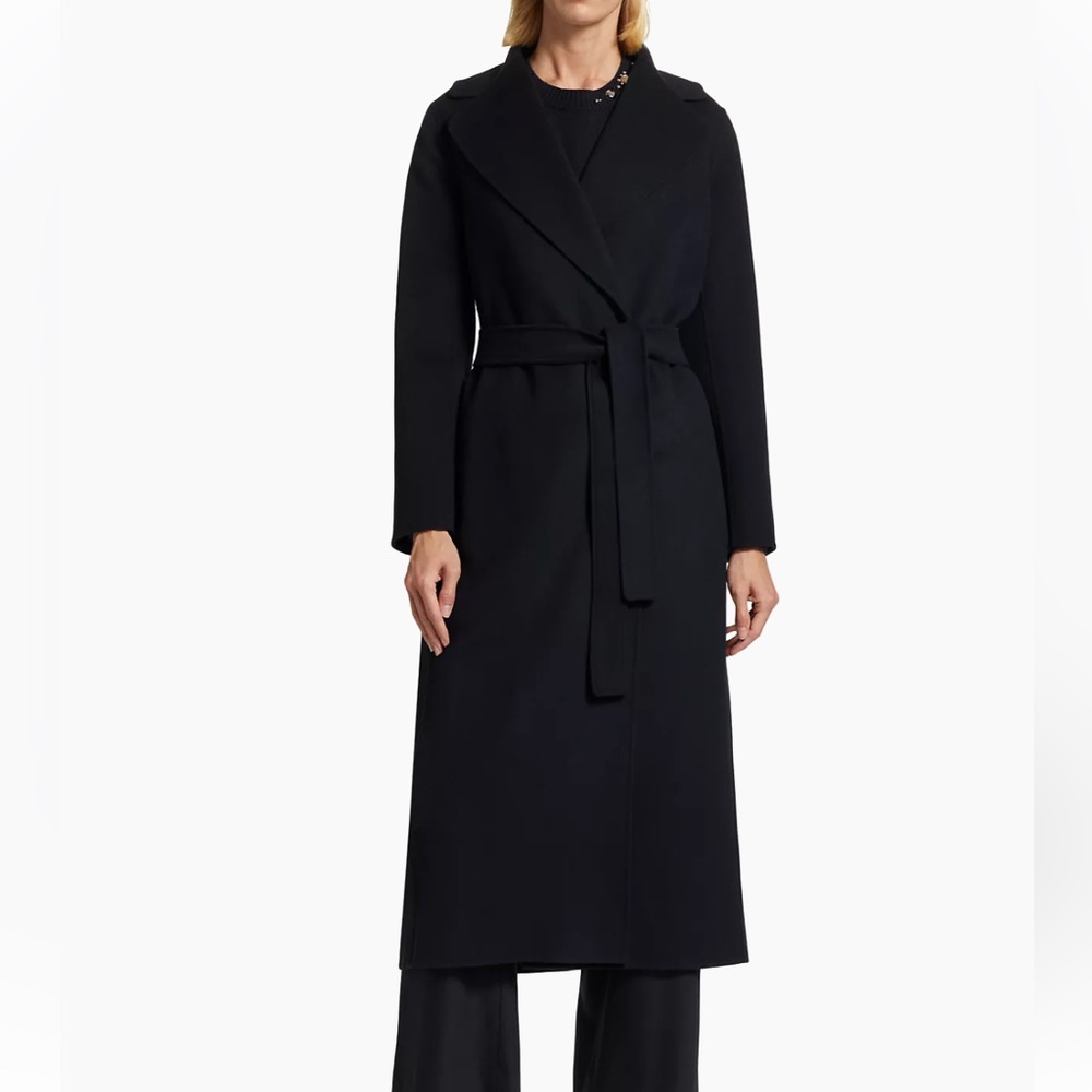 S Max Mara Poldo Wool Belted Coat US 8 / IT 42